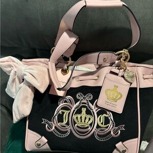 Juicy Couture Black and Pink Women's Bag